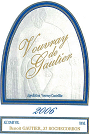 Benoit Gautier 2006 Vouvray de Gautier